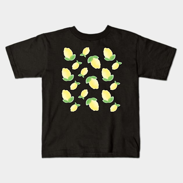 watercolor lemons Kids T-Shirt by OddityArts